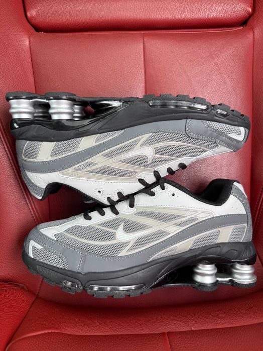 (БЕЗ ПЕРЕДОПЛАТИ) Nike x Supreme Shox Ride 2 Grey White найк шокс райд 2 супрім сірі білі