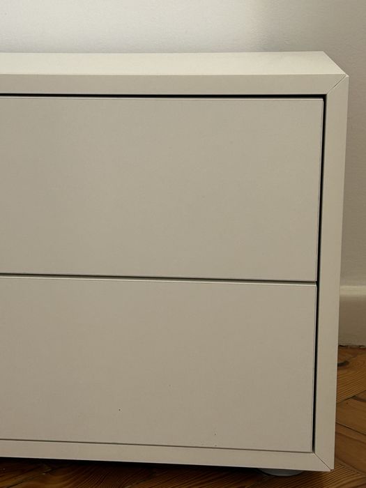 Armário c/2 gavetas, branco, 70x35x35 cm