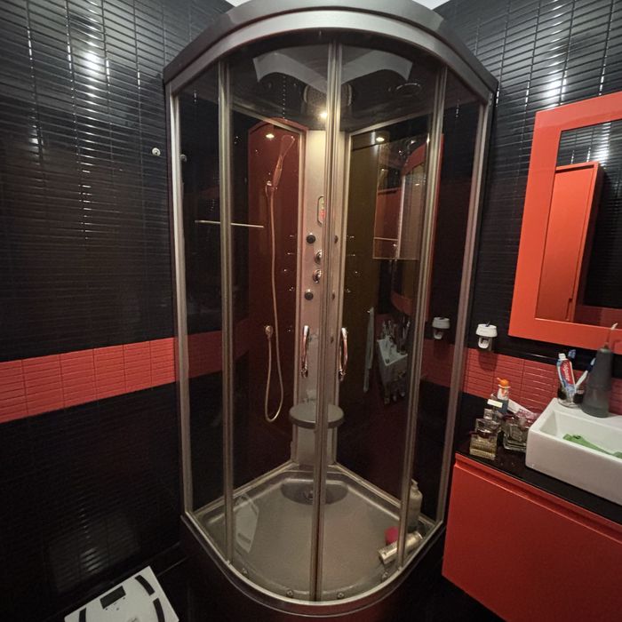 Cabine de duche com luzes