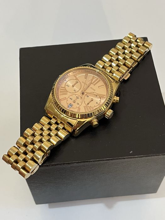 Michael Kors MK-5569 Lexington - damski zegarek - różowe/złote złoto