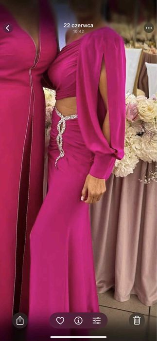 Sukienka  weselna elegacka fuksia  38/40 na 160