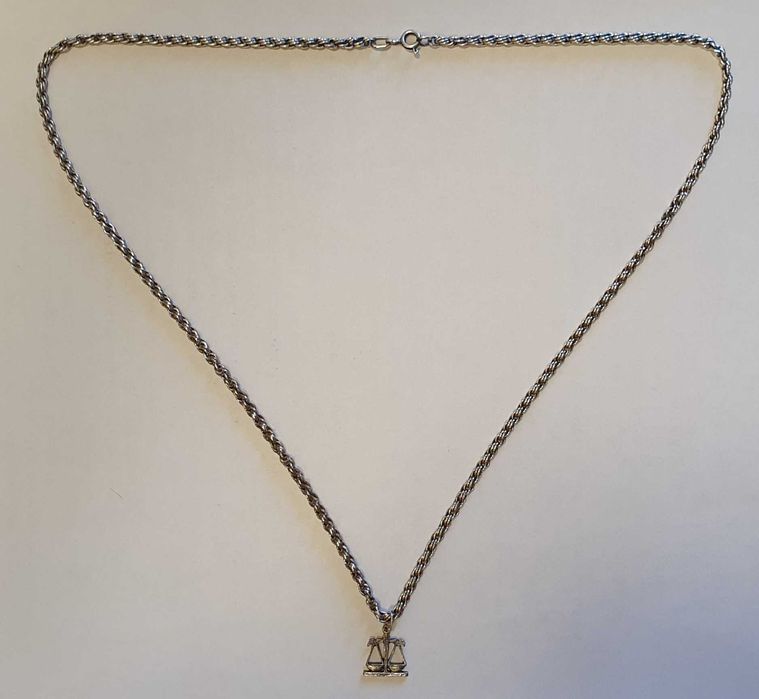 Цепочка серебро с кулоном весы