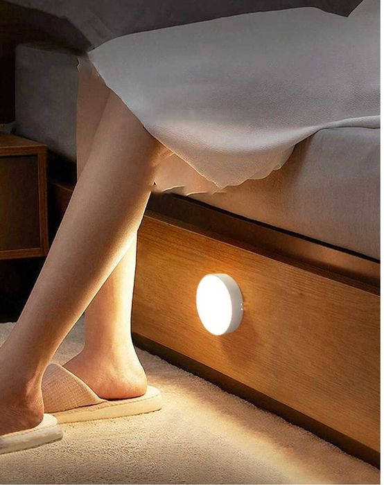 Lampka led okrągła dotykowa 3 barwy ściamnialna