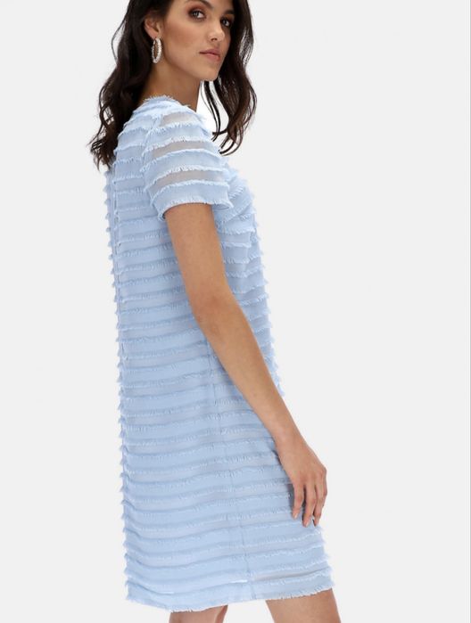 Elegancka sukienka midi z frędzlami L'AF Rebeca, S