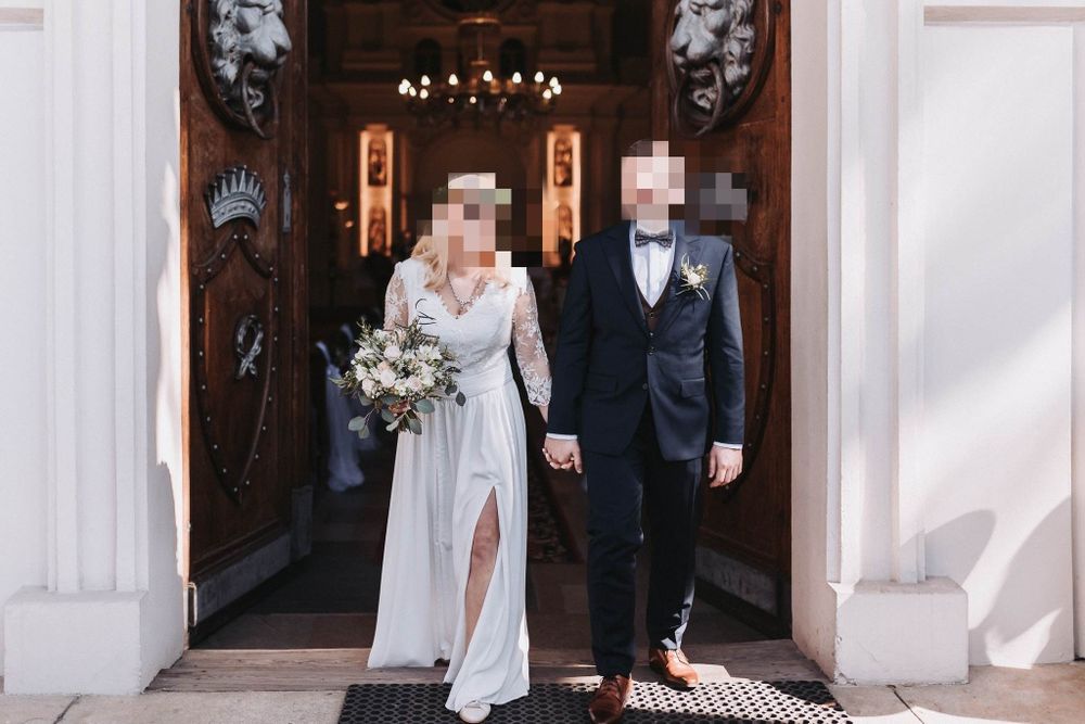 Suknia ślubna rozmiar 38/40 Boho Ecru Szyta na wymiar