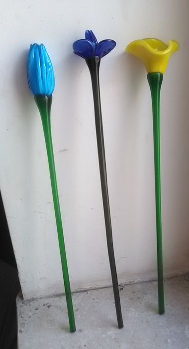 Szklane kwiaty.MURANO. Szkło artystyczne.MURANO