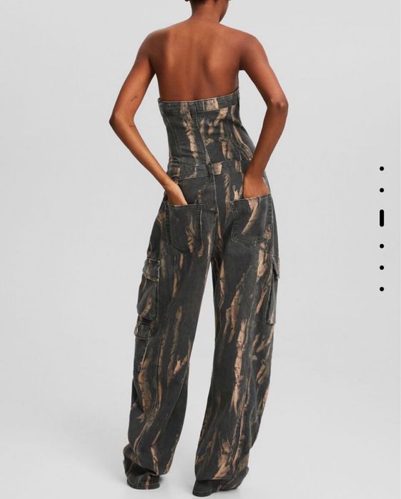 Комбінезон жіночий Bershka джинсовий baggy, bershka baloon