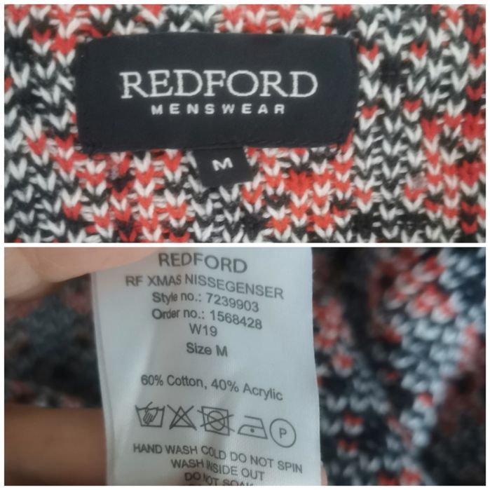 Bawełniany sweter świąteczny z Mikołajem unisex L M XL zimowy