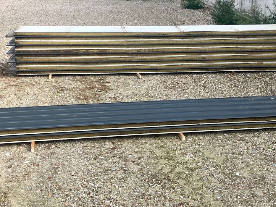 Płyta warstwowa obornicka dachowa 10 cm wełniana  7 m antracyt