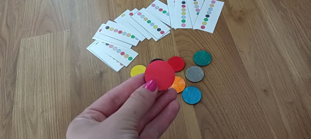 Układanka lewopólkulowa kolory sklejka