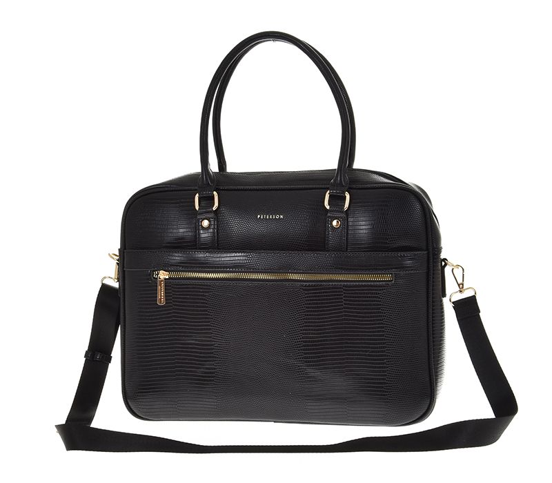 Torba damska na laptopa lekka pojemna aktówka skórzana Peterson
