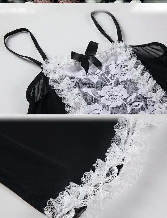 Эротический игровой ролевой костюм гувернантки горничной уборщицы