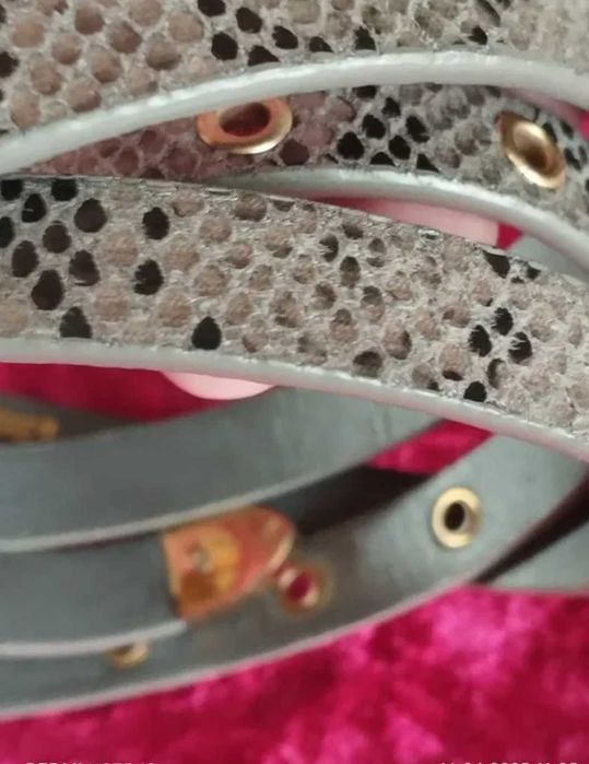 Ремінь пояс принт рептилія змеїний S 110см