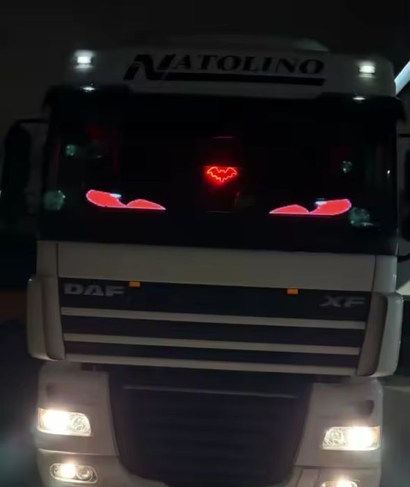 2SZT 59x12cm DUŻE Diabelskie Oczy Led z aplikacją tir bus oso