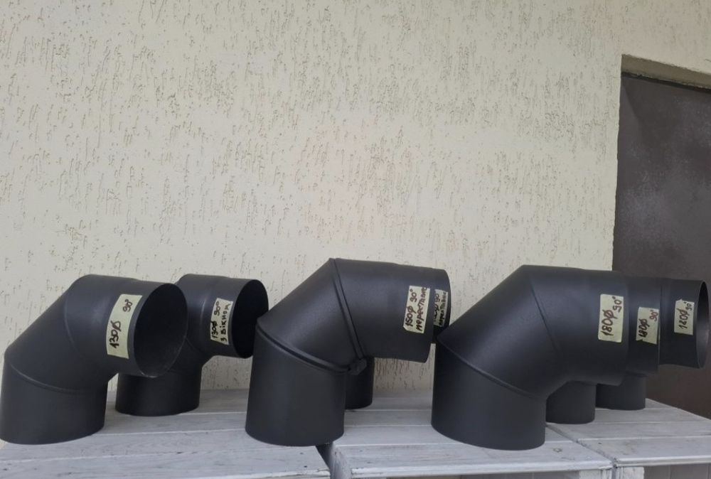 Коліна на димохід жаростійкі Parkanex 2мм / труби /коліна на димохід 1