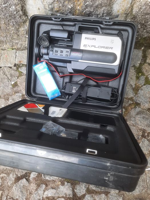 Máquina de filmar da Philips, vintage