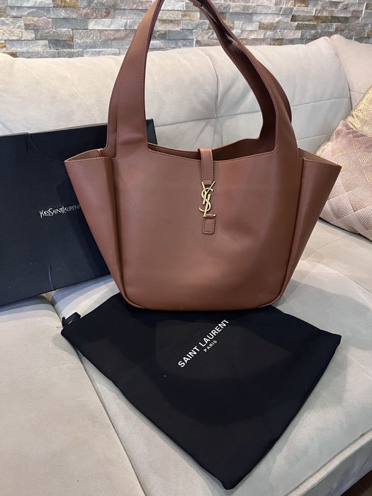 Duza xxl torebka Ysl hitowy midel braz camel shoperka