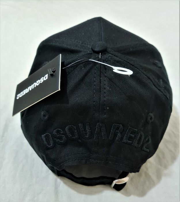 Nowa czarna czapka DSQ D2 Dsquared FULL CAP okazja tanio