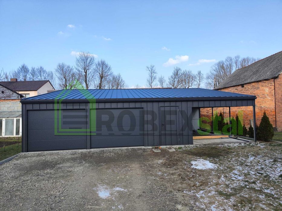 Garaż na rąbek o wymiarach 8,35 x 7,20 m