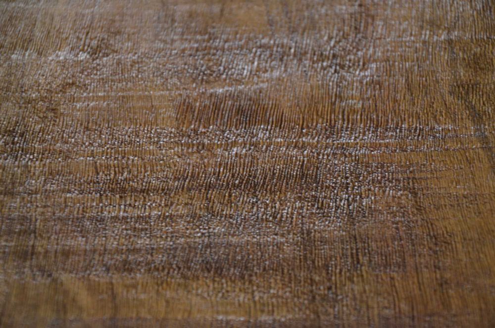 Stół dębowy z jesionu klonu blat drewniany monolit metalową nogą