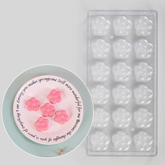 Przezroczysta Forma na Czekoladę - Kształt Śliwki, 21 Półotworów