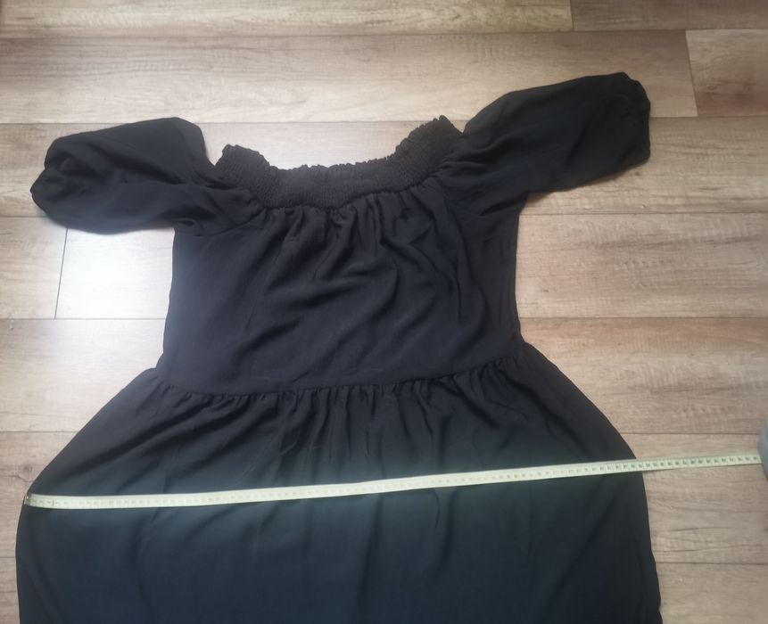 Sukienka czarna maxi 44 hiszpanka