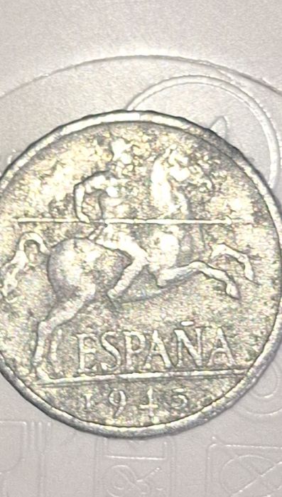 Moeda de 5 cêntimos espanhola de 1945
