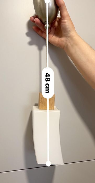 Lampa wisząca szkło biale