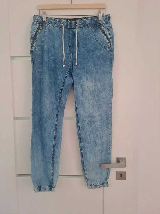 Cropp chillin jeans 38 letnie spodnie niebieskie