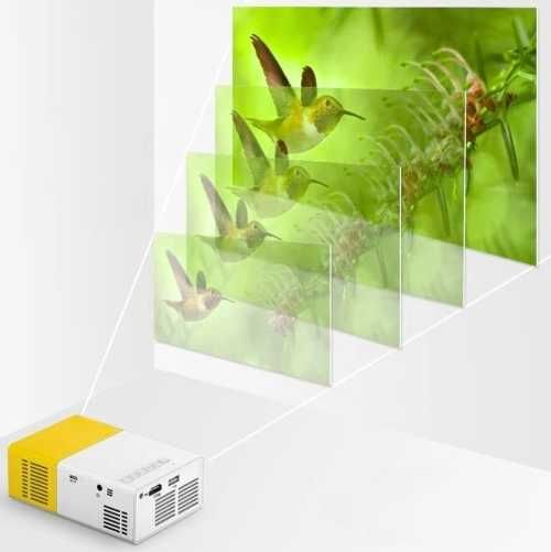 Nowy projektor, rzutnik, przenośny, LED, HD,USB, zestaw, na prezent