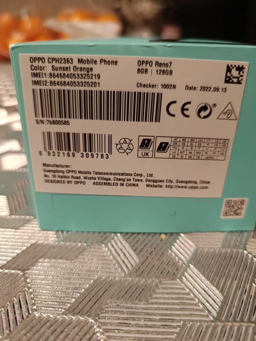 Oppo Reno 7 8/128 Pomarańczowy