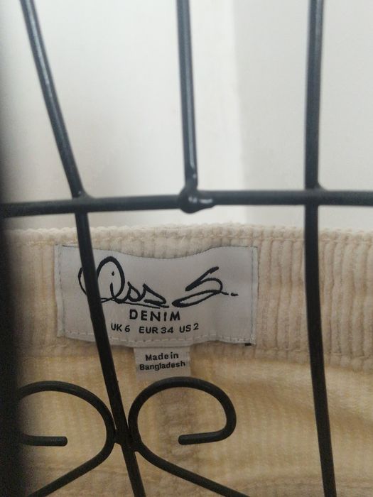 Beżowa spódnica midi XS 100% bawełna