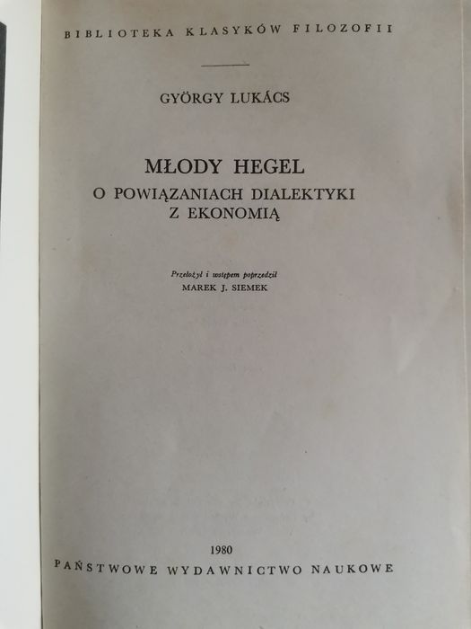 Lukacs, Wprowadzenie do ontologii bytu społecznego, Młody Hegel