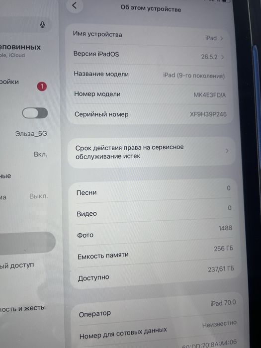 Apple iPad 9 (9-го покоління) 256GB Wi-Fi + Cellular