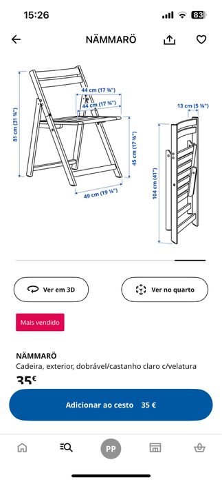Cadeiras de madeira Ikea