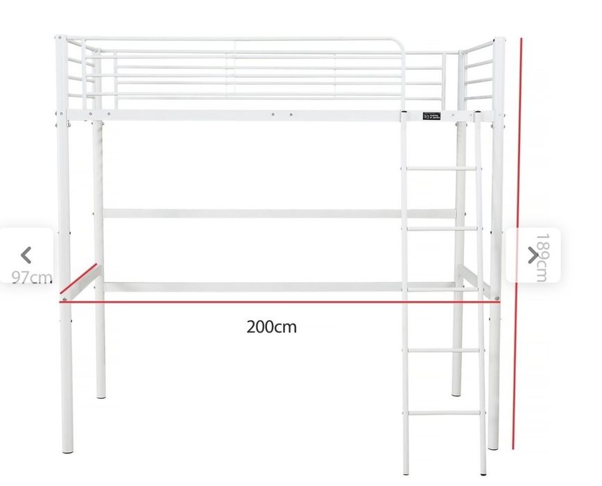 Vendo cama alta solteiro com escada