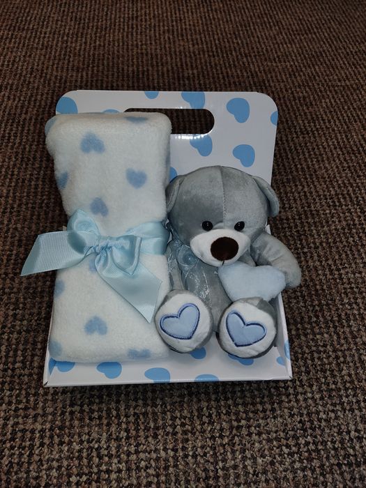 Плед, ведмедик, м'яка іграшка, подарунок на виписку