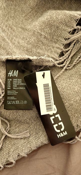 Szal z frędzlami, nowy, h&m