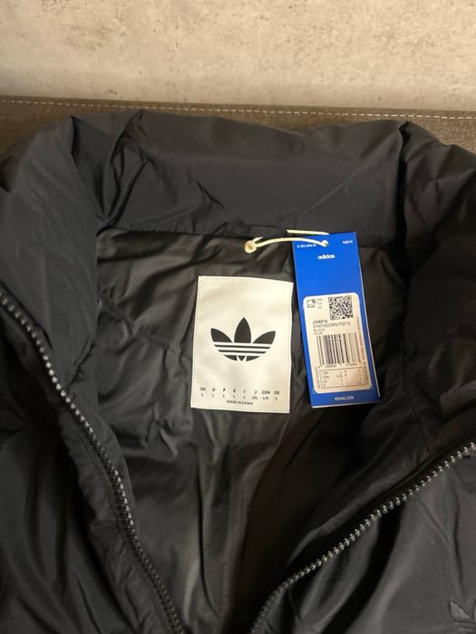 Оригинал Пуховик Adidas M,L чорний. Куртка Адидас, Puffer. Пуховик