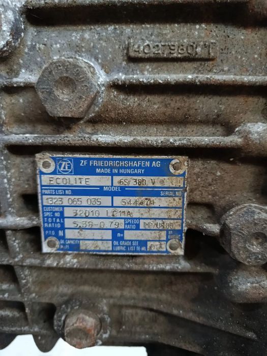 Caixa de velocidades Nissan Cabstar 2.5Dci YD25 6S380V