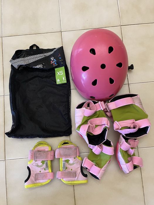 Kit Proteção patins infantil e capacete Decathlon