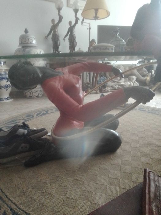 mesa escultura africana