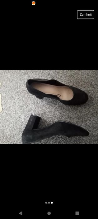 Czarne eleganckie buty na obcasie
