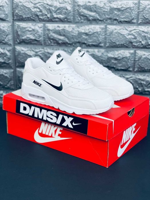 кроссовки подростковые мужские / Nike Air Max 90 White/Black крассовки Найк аир макс 90 білі кросівки