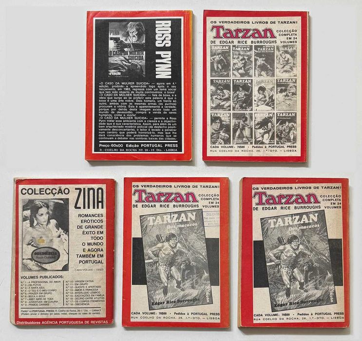 5 revistas de BD ERÓTICA. Anos 70, de várias colecções. Em muito bom estado geral.