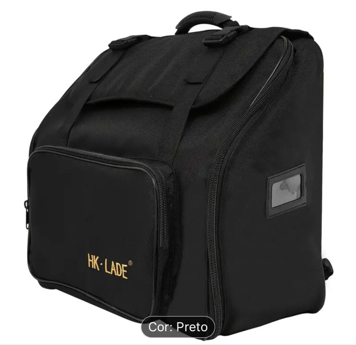 NOVO Saco/Mochila/Estojo almofadado Acordeao com duplo fecho e bolsa