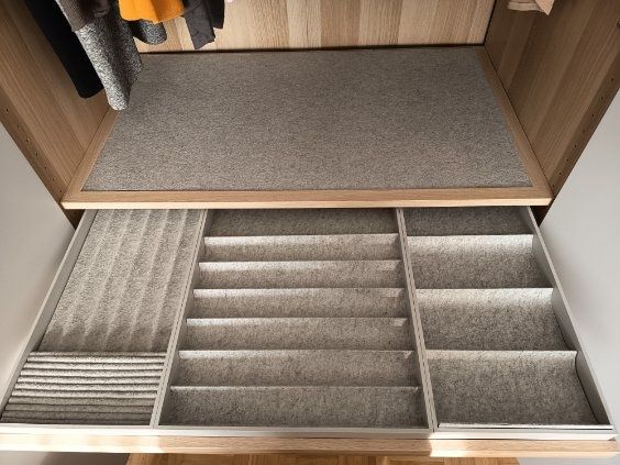 Wysuwana półka z wkładem IKEA KOMPLEMENT + półka szklana