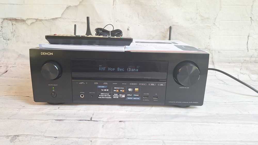 7.2 Denon AVR-X1600 Wi-Fi BT Heos 4K60p eARC DSD Spotify Atmos Vision