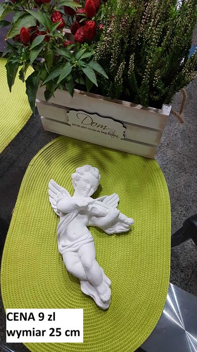 figurki aniołów Aniołki gipsowe para aniołków  anioły z gipsu amorek