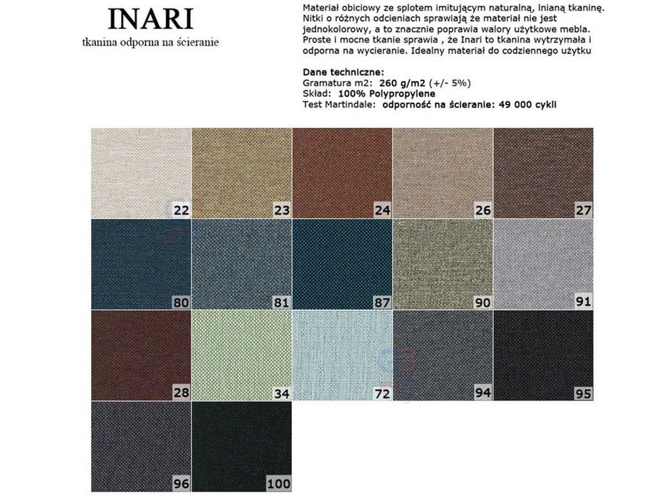 Narożnik rozkładany LUNA, Funkcja spania, Pojemnik, Rogówka, Producent